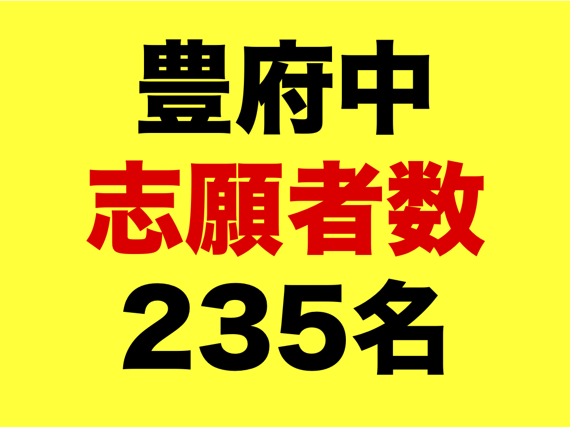 豊府中志願者数235名