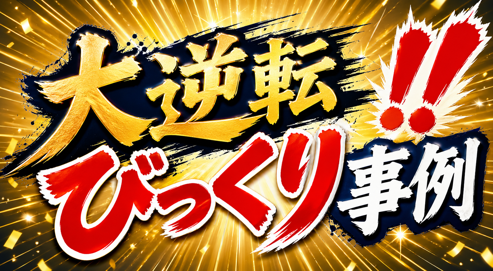 大逆転びっくり事例